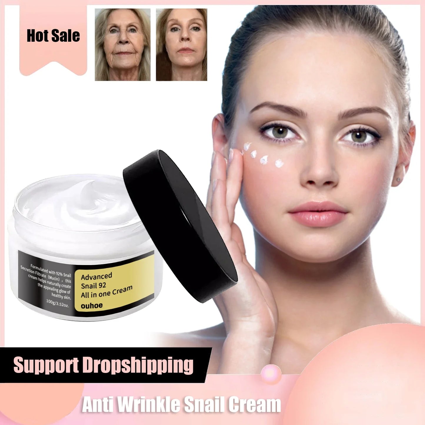 Crema antiarrugas, suero de Caracol, crema hidratante facial antienvejecimiento, reparación nutritiva, crema de Caracol, esencia Original coreana