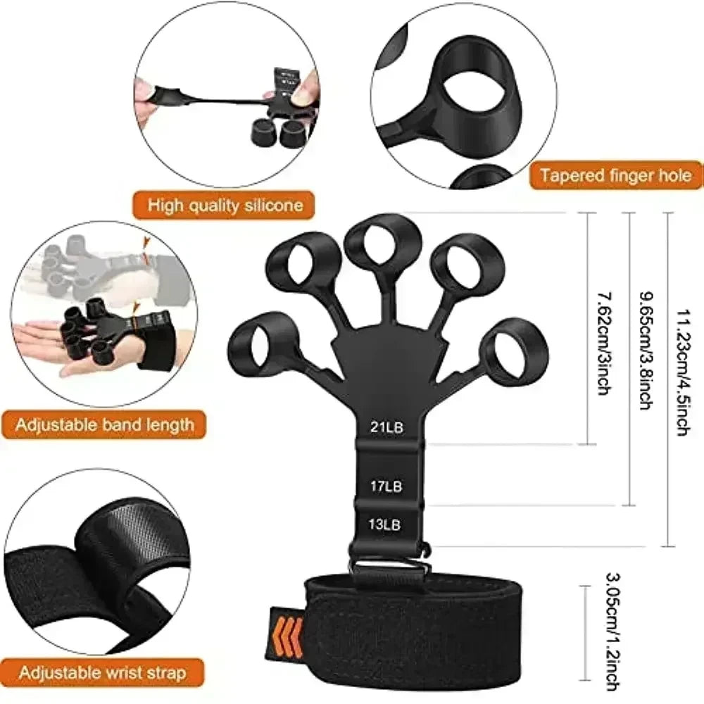 Finger Exercise Stretcher Hand Strengthener Arthritis Grip Trainer Hand Brush Expander Grips