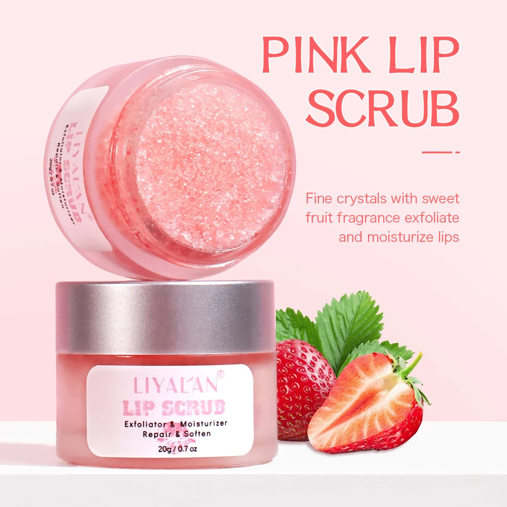 Exfoliante para labios oscuros aclarante rosa