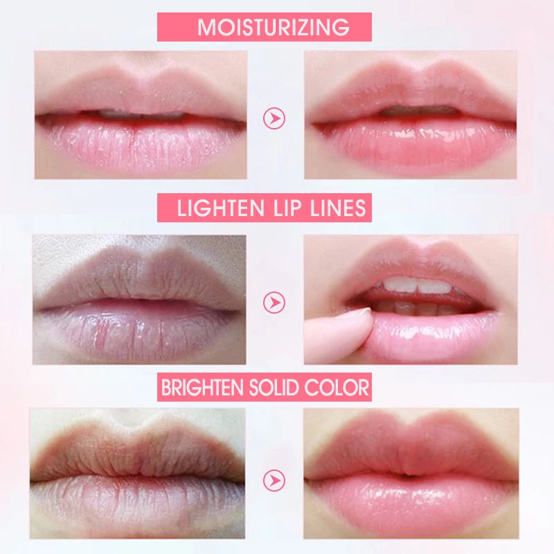 Mascarilla hidratante con bálsamo labial rosa, suave y seco