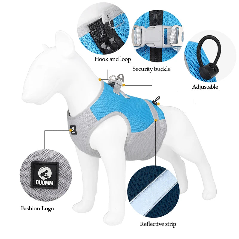 Dog Harness Vest Puppy Clothes Reflective UV Protection