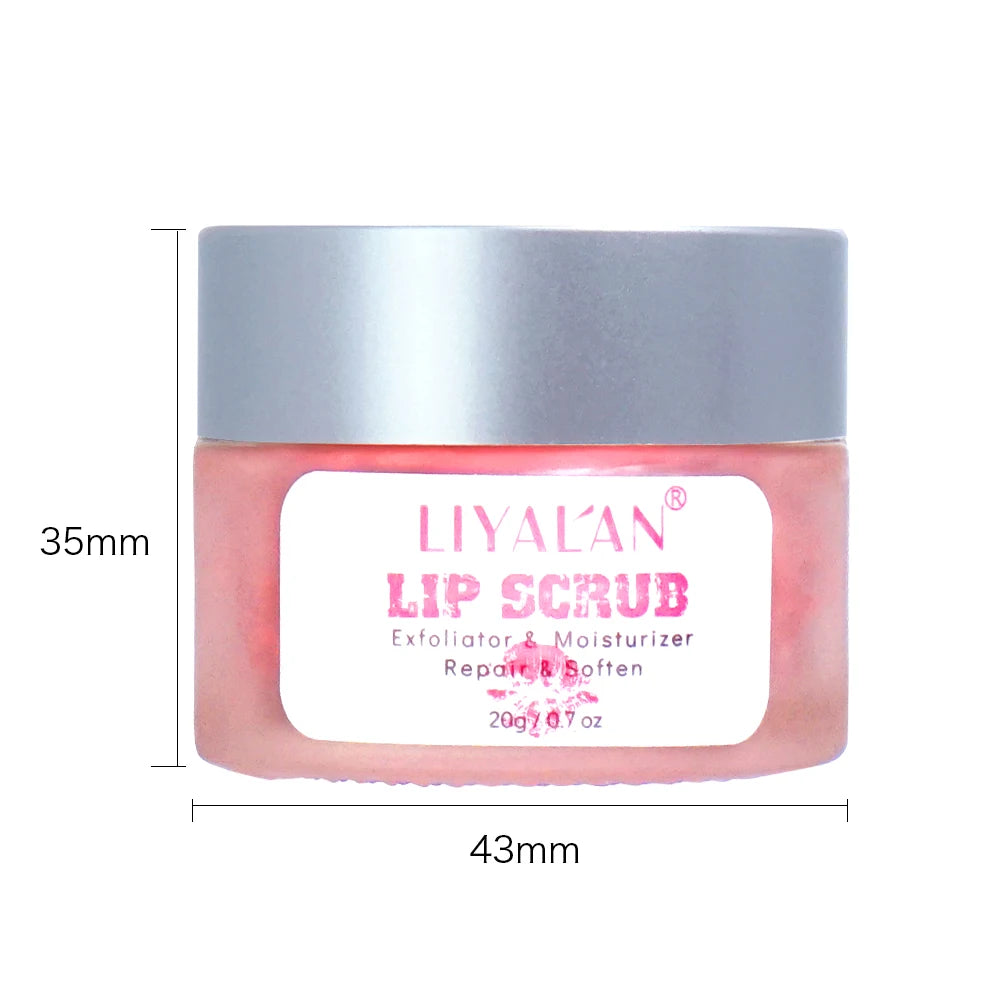 Exfoliante para labios oscuros aclarante rosa