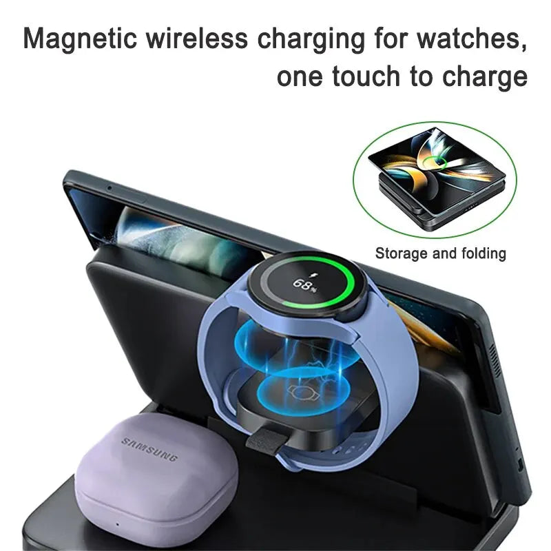 Soporte de cargador inalámbrico plegable para Samsung Galaxy