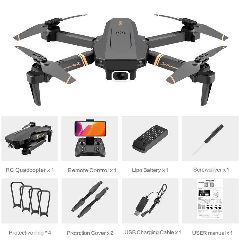 Drone RC 4k HD Cámara Gran Angular