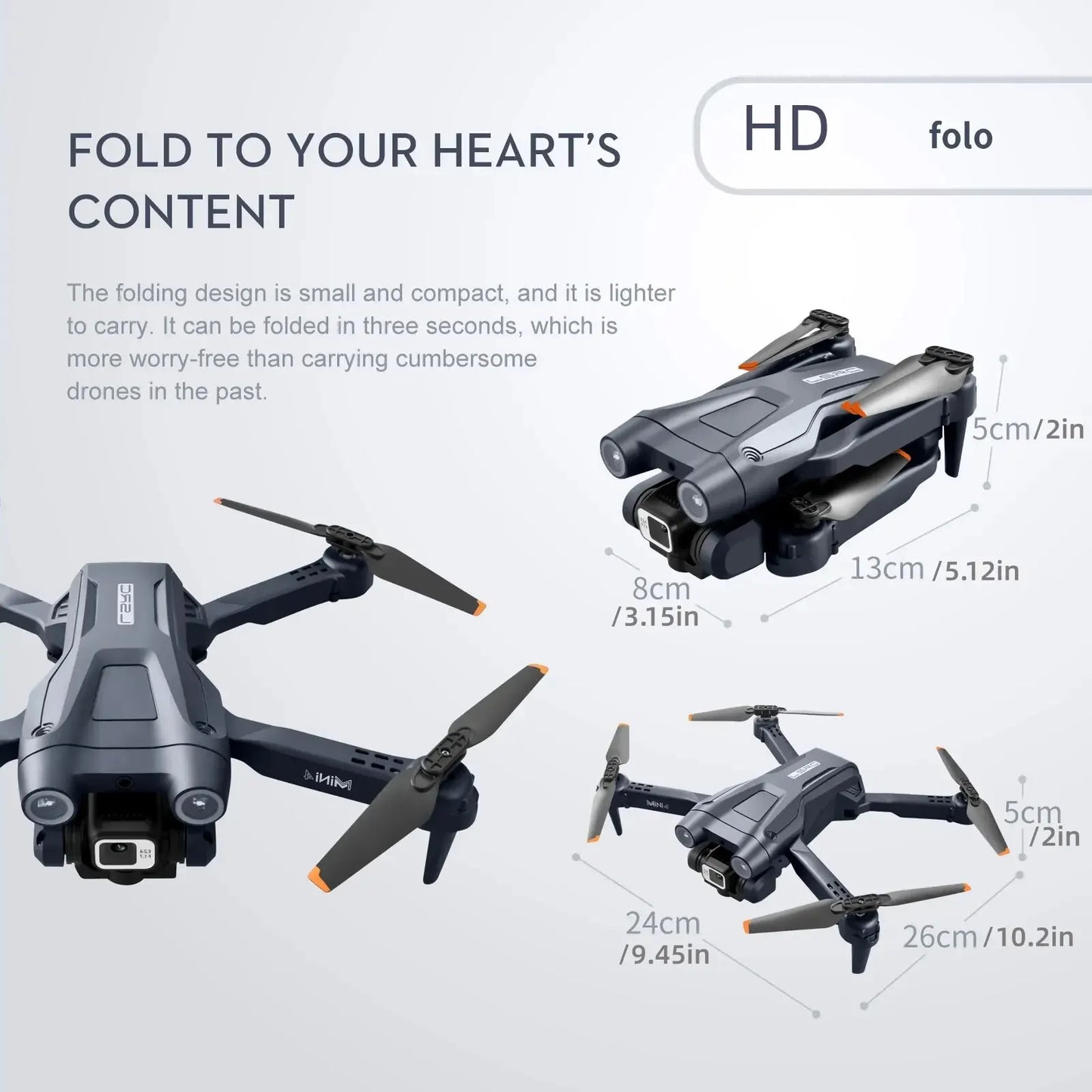 Drone profesional con cámara dual HD 8K