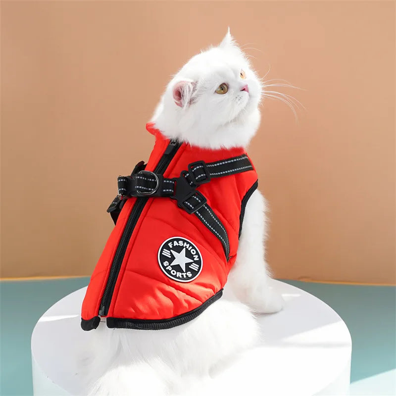Large Pet Dog Jacket With Harness