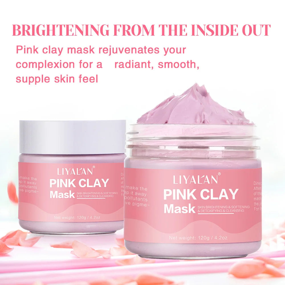 Mascarilla de barro rosa limpiadora de poros rosa