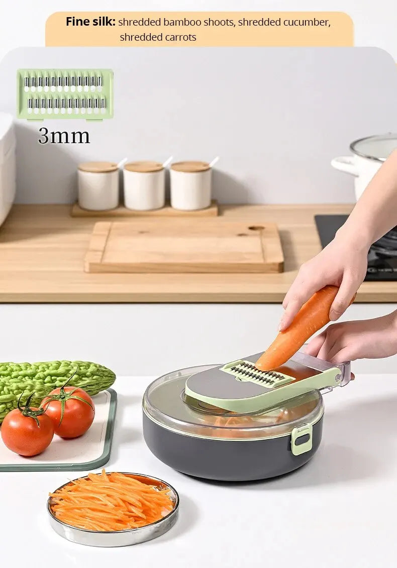 Herramienta multifuncional para corte de verduras y drenaje