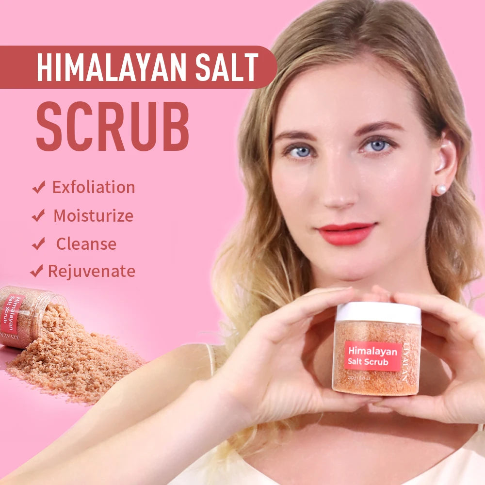 Exfoliante corporal con sal rosa del Himalaya