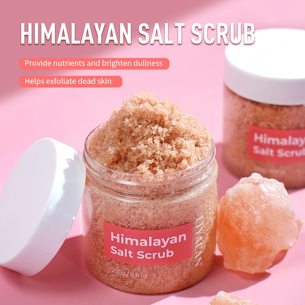 Exfoliante corporal con sal rosa del Himalaya