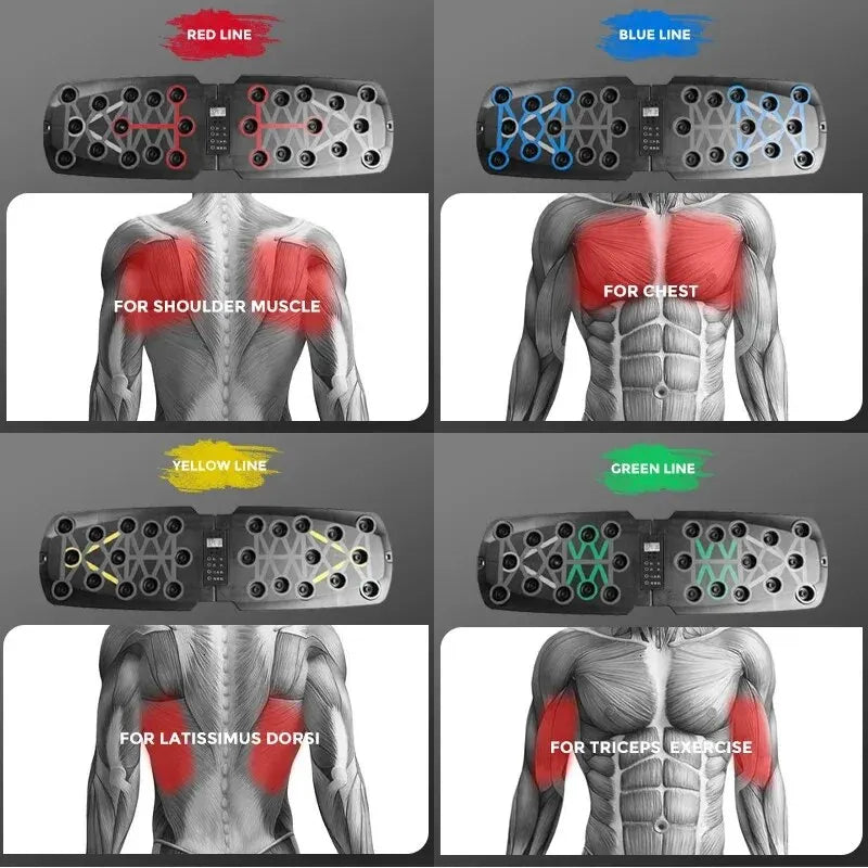 Tabla de flexiones plegable multifuncional