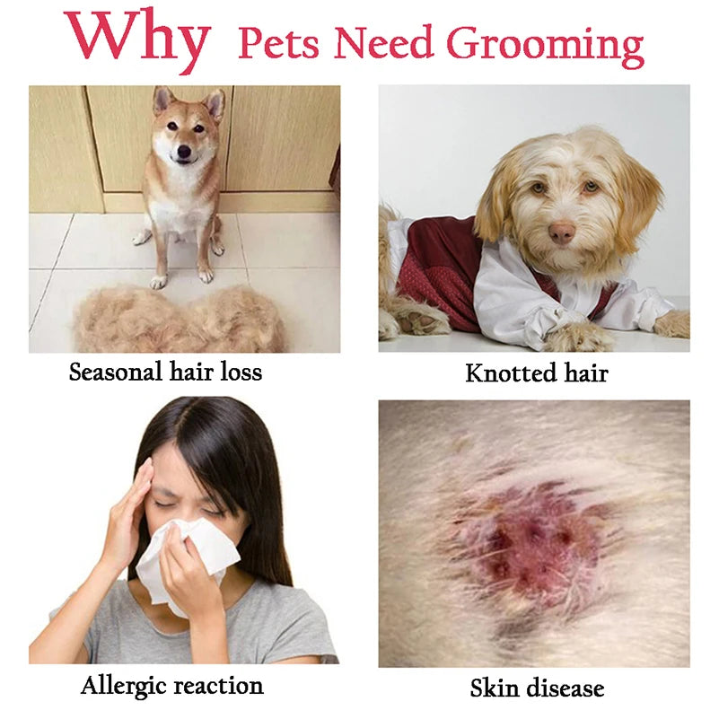 Pet Deshedding Brush Dog Hair Remover