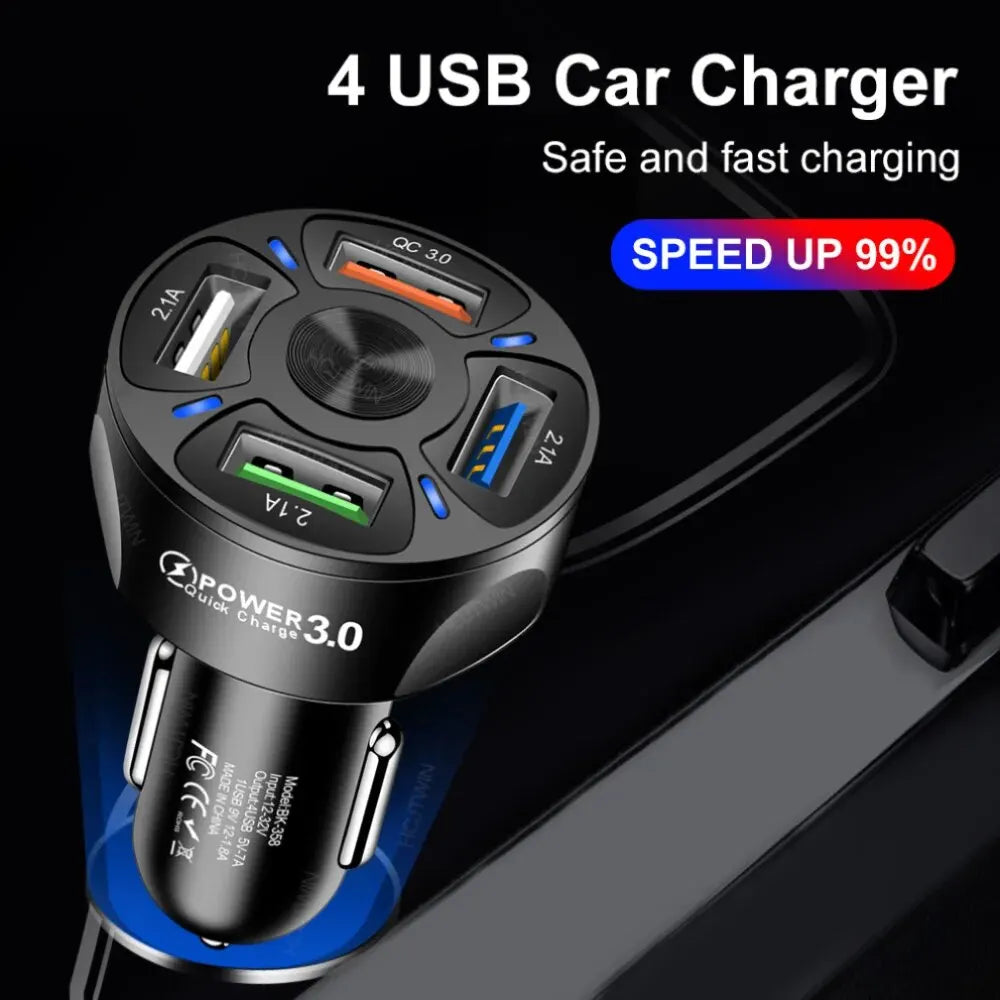 Cargador rápido de teléfono móvil para coche