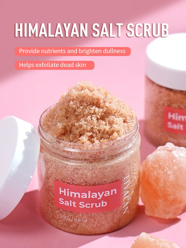 Exfoliante corporal con sal rosa del Himalaya
