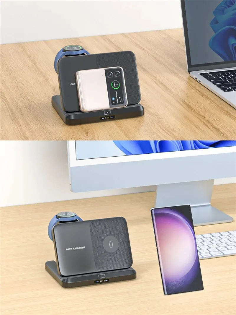 Soporte de cargador inalámbrico plegable para Samsung Galaxy