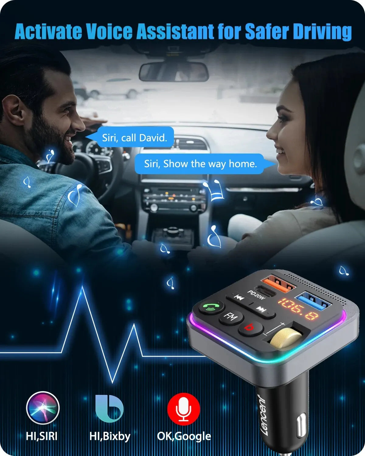 Adaptador de micrófono inalámbrico y sonido de graves HiFi