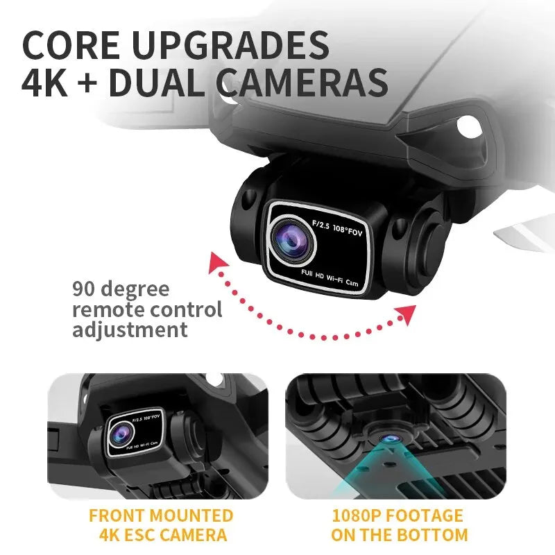 Drones con cámara HD dual GPS FPV y motor sin escobillas