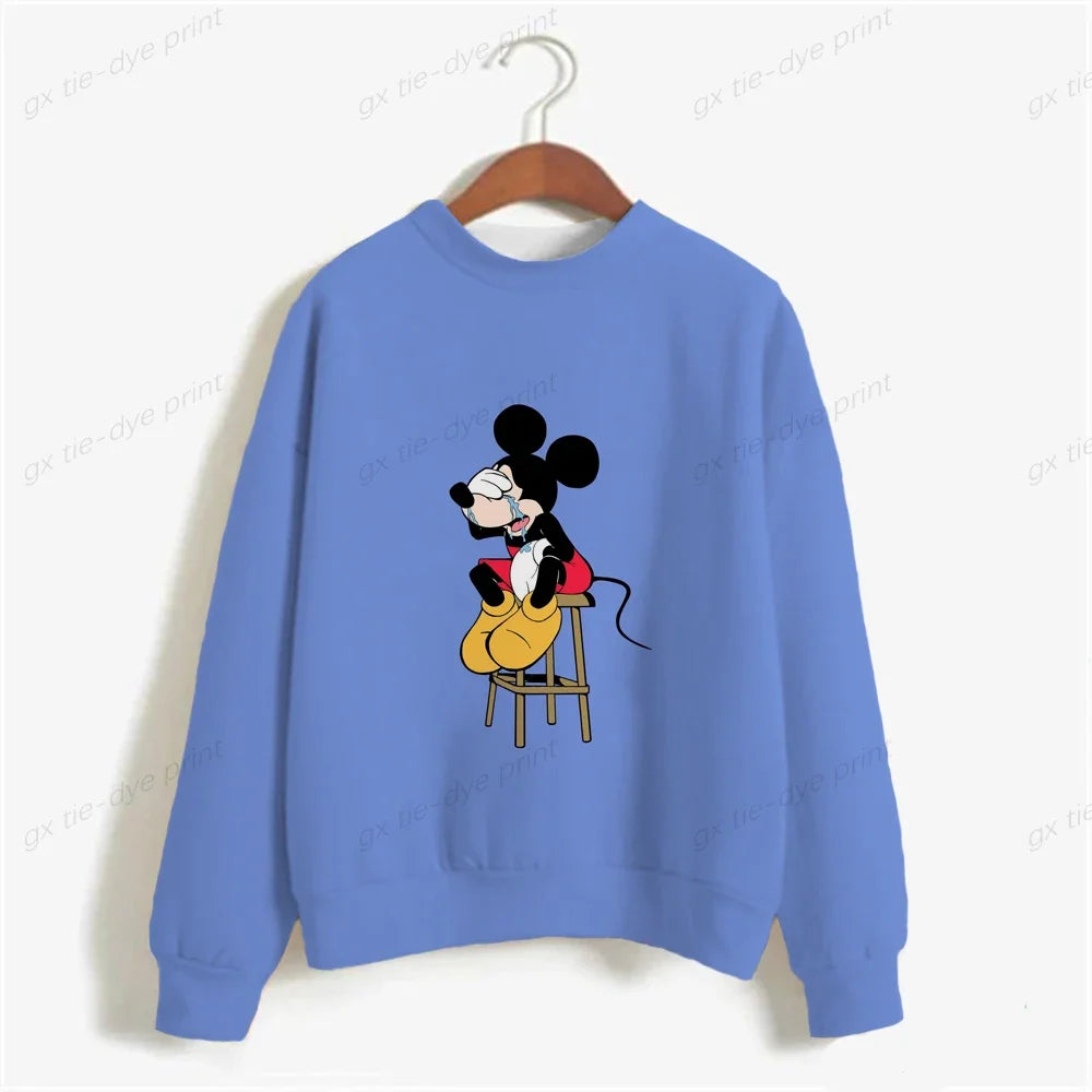 Women and Men's Basic O Neck Sweatshirt Spring