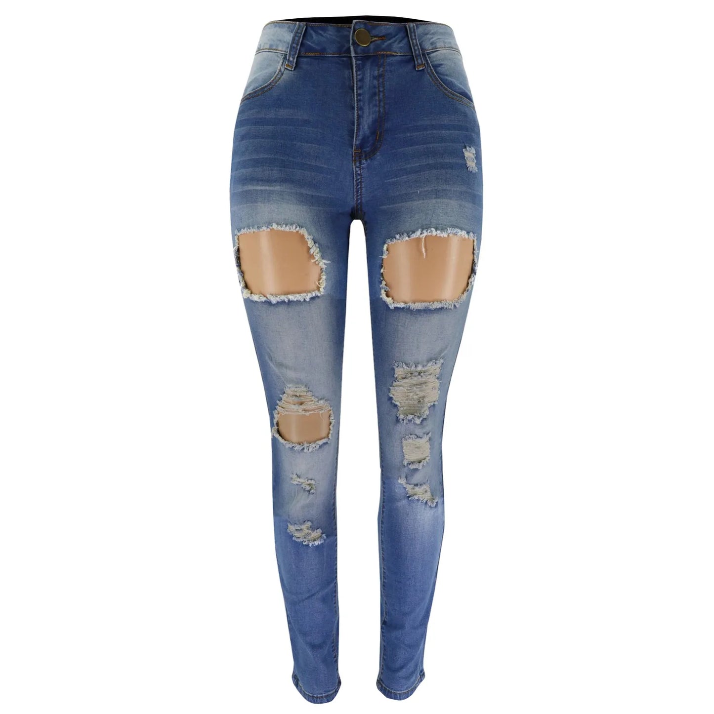 Women's High Waisted Ripped Jeans