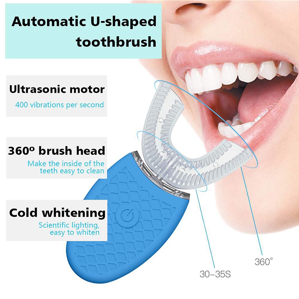 Brosse à dents électrique en silicone 360° pour adulte