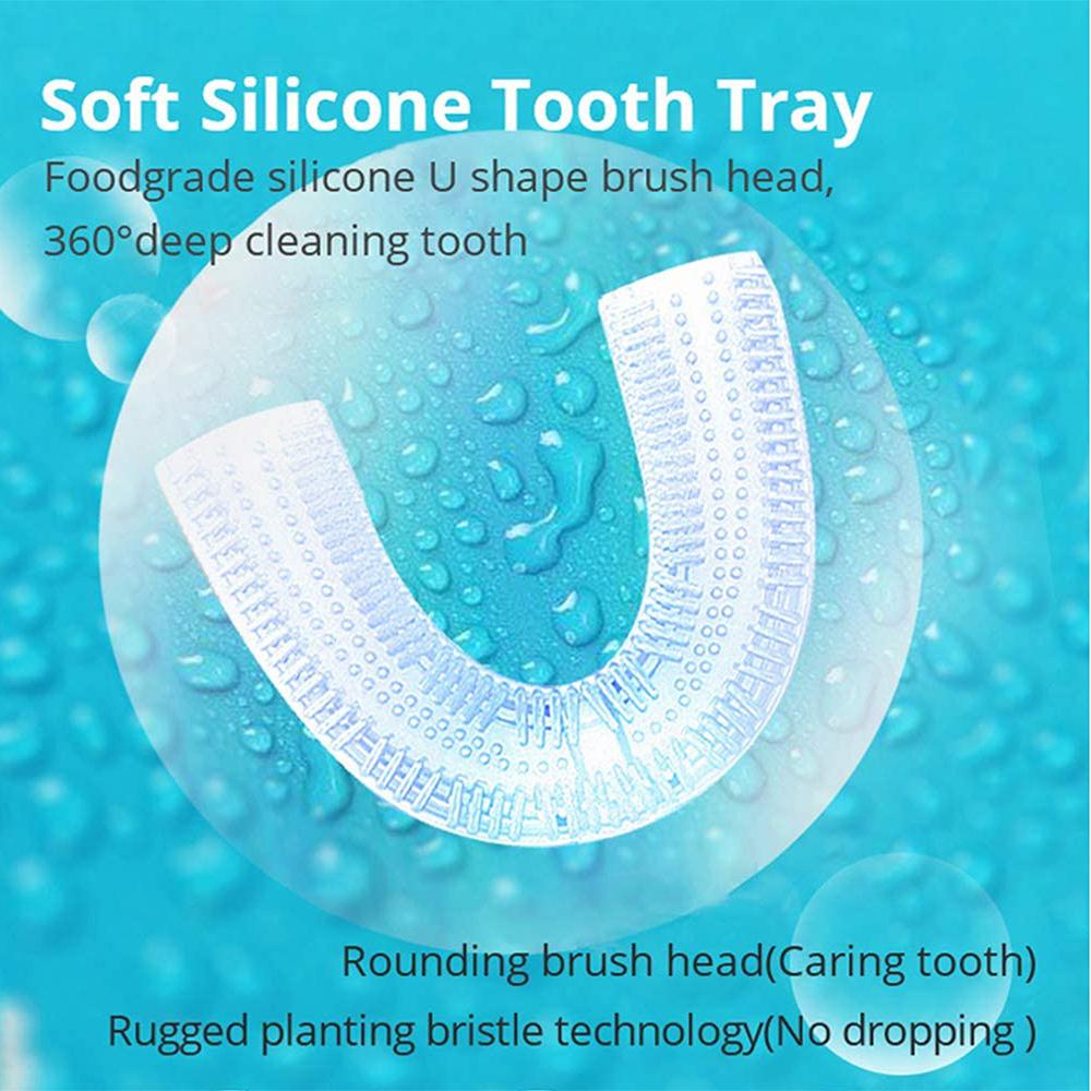 Brosse à dents électrique en silicone 360° pour adulte