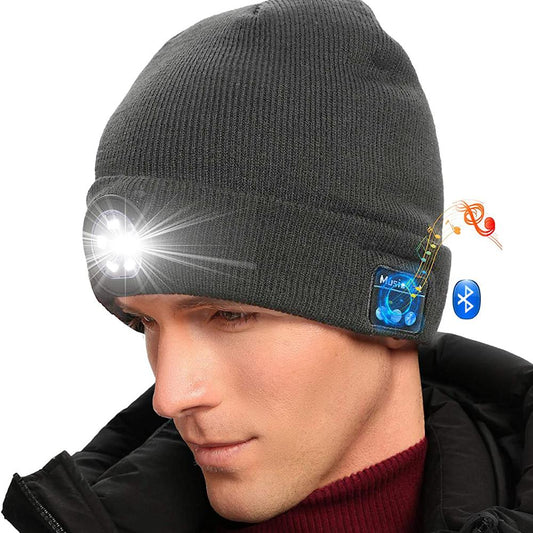 Chapeau LED Bluetooth sans fil avec haut-parleurs de musique