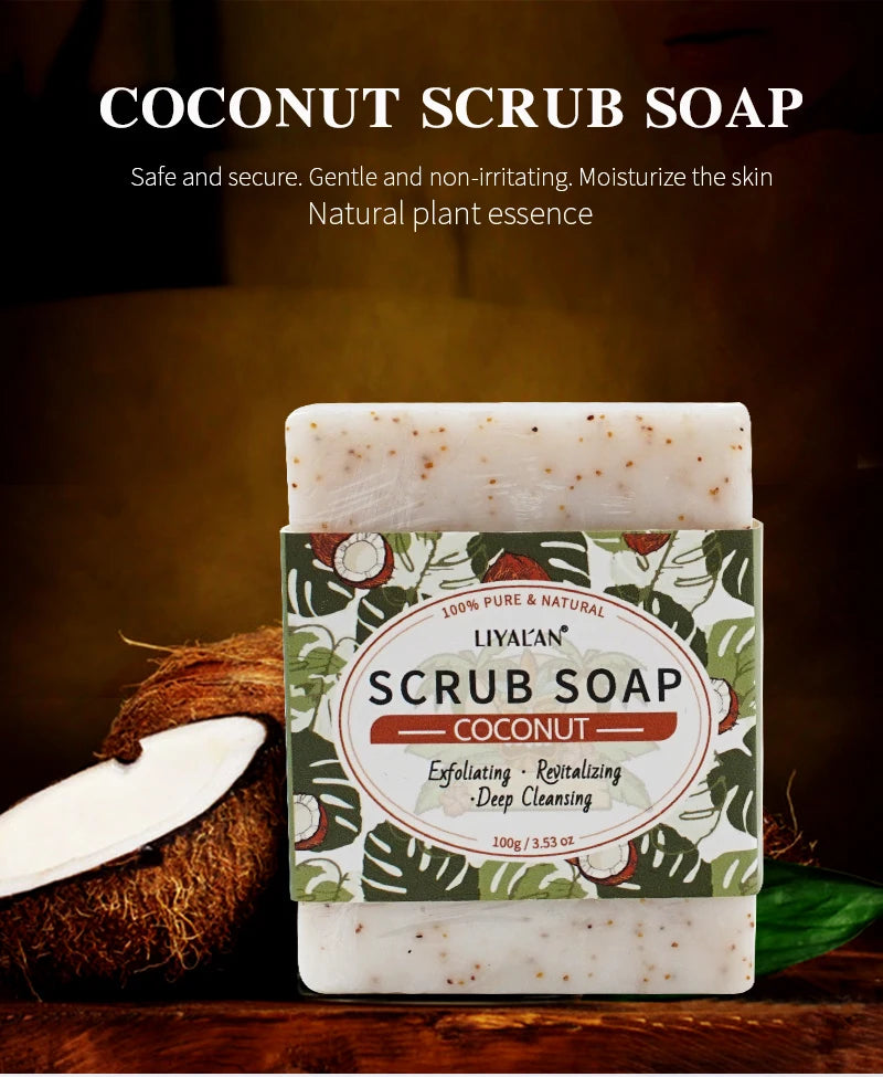 2pcs Coconut Oil Scrub Soap