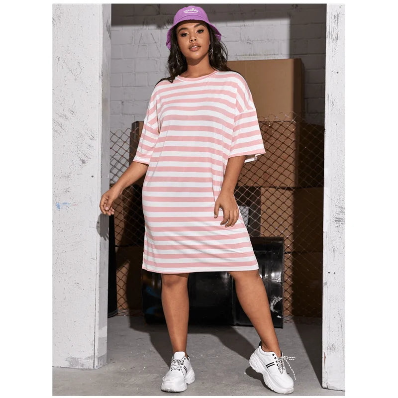 Oversize Casual T-shirt Dress Women's