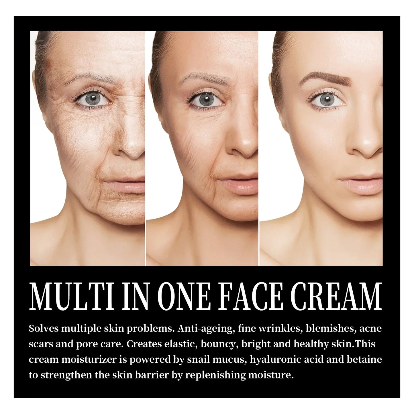 Face Moisturizer Anti Aging Face Lifting Nourishing Repair Snail Cream Korean
