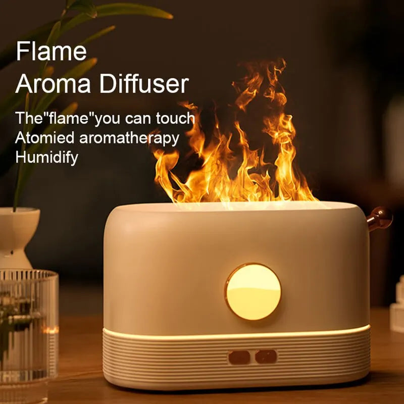 200Ml 3D Flame Humidifier Essential Oil Diffuser
