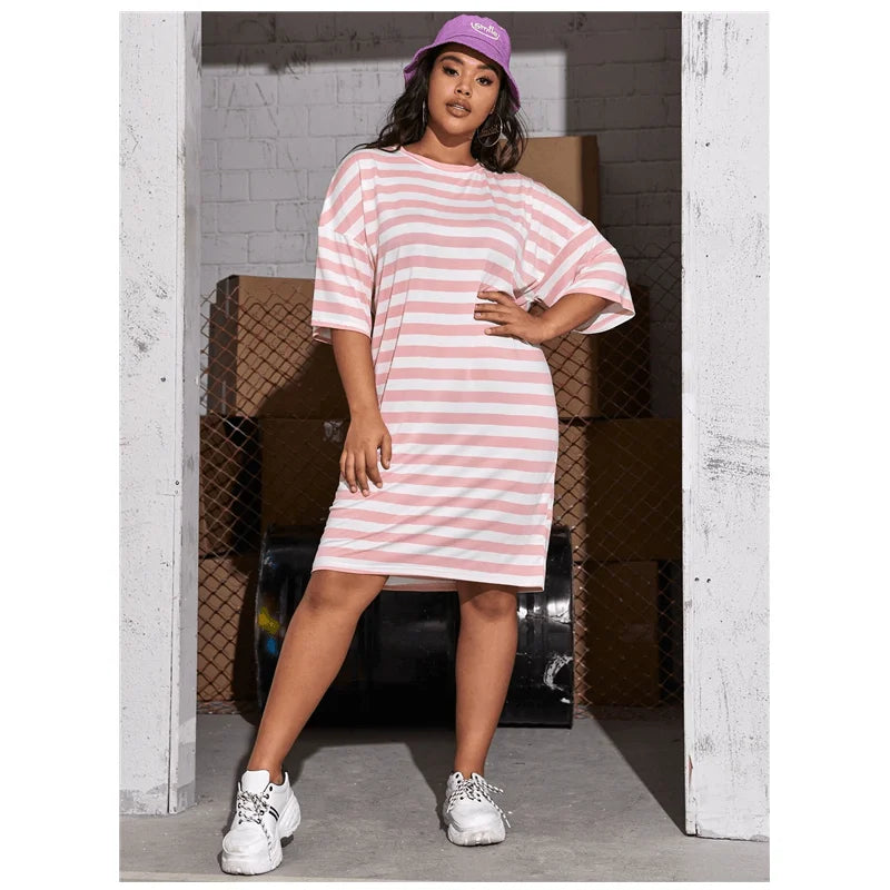 Oversize Casual T-shirt Dress Women's