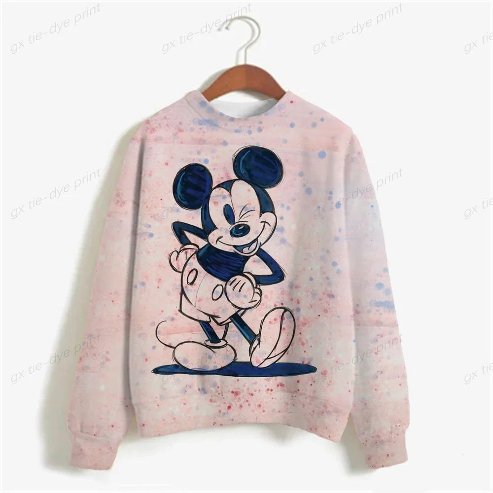 Ladies Disney Minnie Mouse Print Sweatshirt Spring Autumn