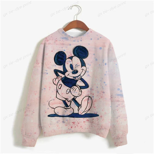 Sweat-shirt imprimé Disney Minnie Mouse pour femme printemps-automne 