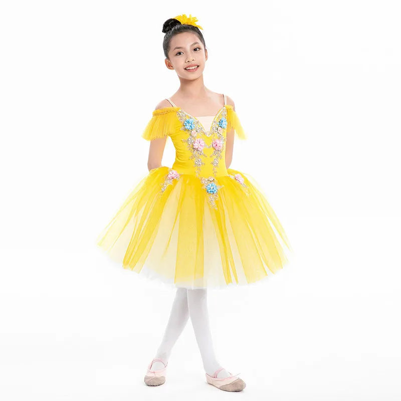 Jupe de ballet pour enfants, jupe de danse pour filles, combinaison de ballet 