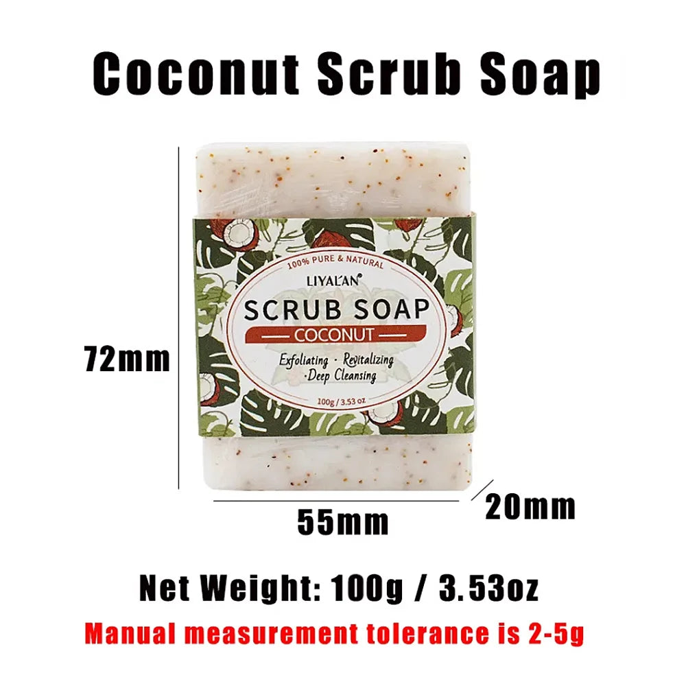 2pcs Coconut Oil Scrub Soap