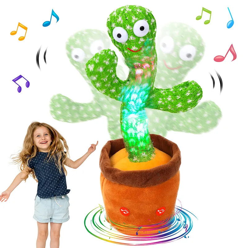 Voice Repeat Plush Cactu Dancer Toy For Kids Gift