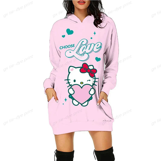 Sweats à capuche HELLO KITTY pour femmes 