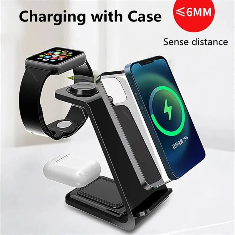 3 In 1 Charging Stand for iPhone 15 14 13 12 11 Apple Watch