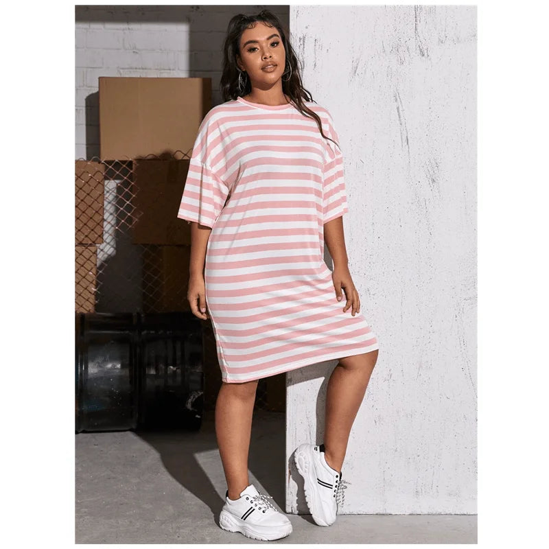 Oversize Casual T-shirt Dress Women's