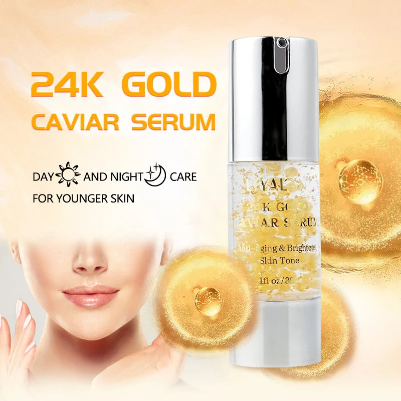 24K Gold Caviar Serum for Face