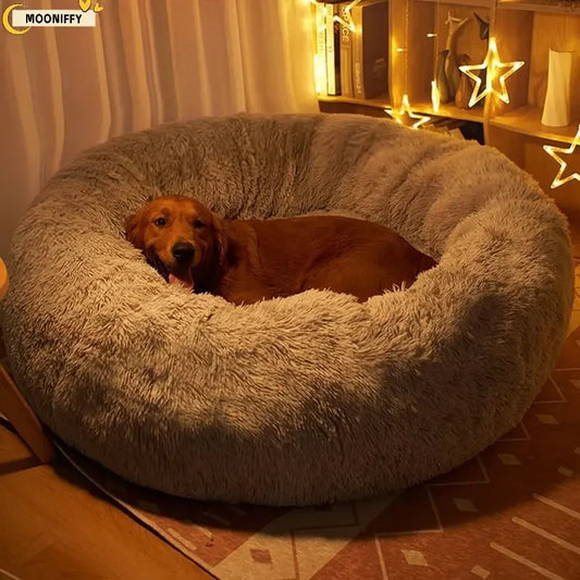 Pet Cat Dog Bed Comfortable Donut Round