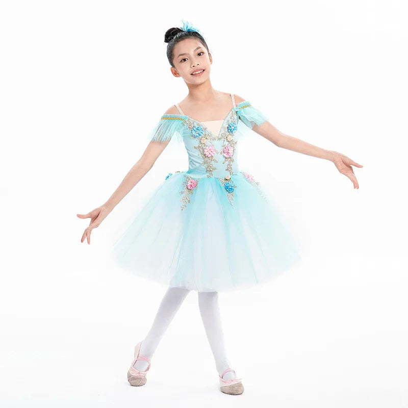 Jupe de ballet pour enfants, jupe de danse pour filles, combinaison de ballet 