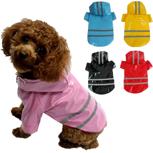 Puppy Raincoat for Small Medium Dogs Cat Waterproof Jacket