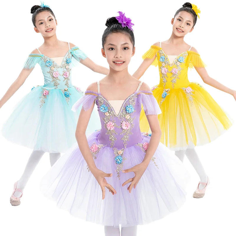 Jupe de ballet pour enfants, jupe de danse pour filles, combinaison de ballet 