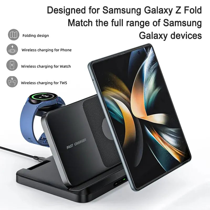 Foldable Wireless Charger Stand for Samsung Galaxy