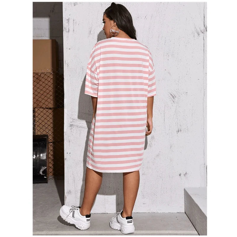 Oversize Casual T-shirt Dress Women's