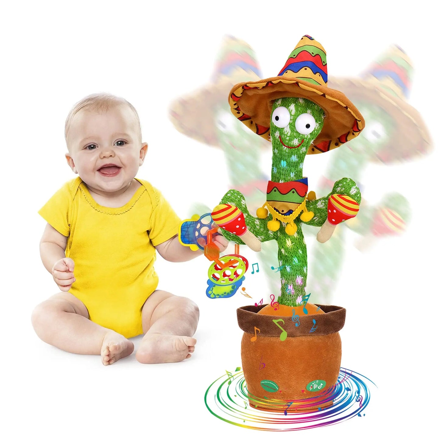 Jouets pour bébé cactus parlant dansant 