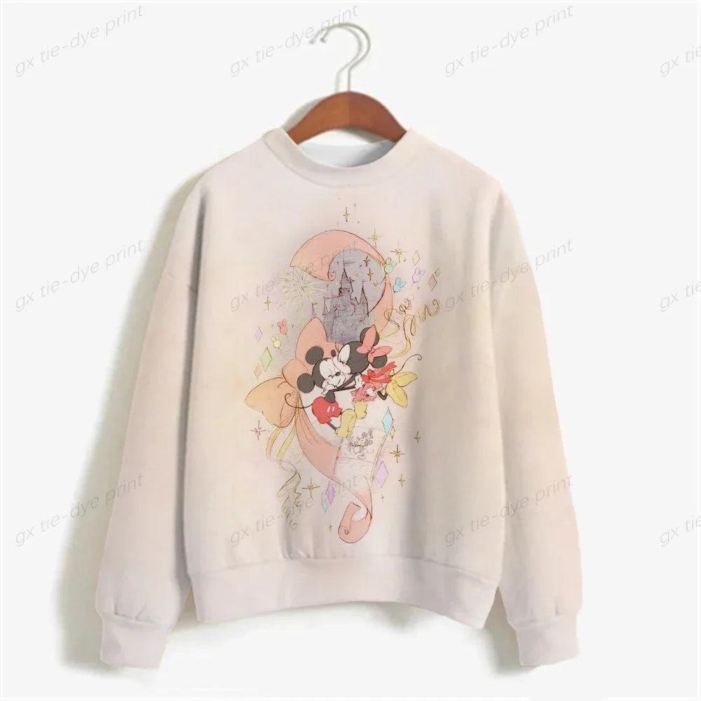 Ladies Disney Minnie Mouse Print Sweatshirt Spring Autumn