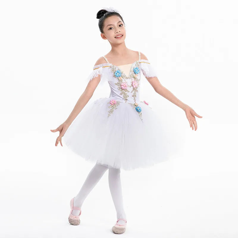 Jupe de ballet pour enfants, jupe de danse pour filles, combinaison de ballet 