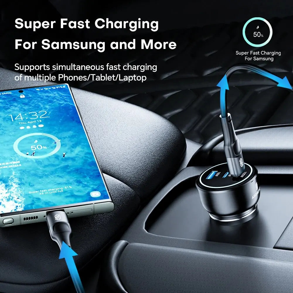 Chargeur rapide 138W pour ordinateur portable iPhone 15 Samsung S23